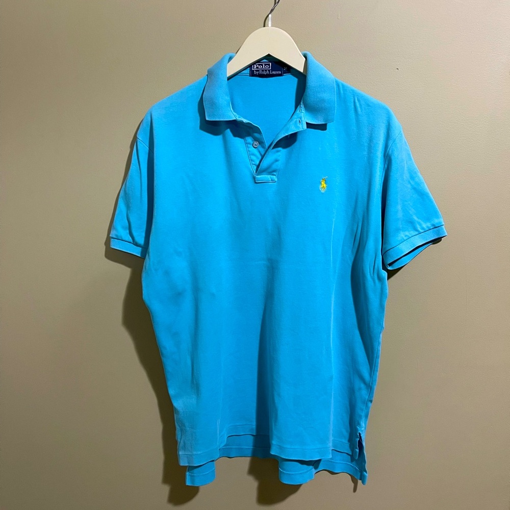 Men’s Polo Ralph Lauren Light Blue Polo Shirt – Size Medium